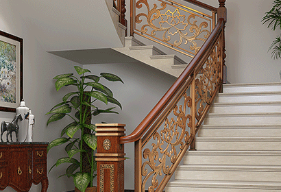 雕花楼梯护栏系列-富贵牡丹